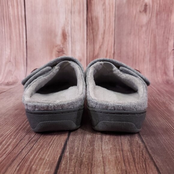 Vionic Carlin Womens Size 6 Gray Quilted Fleece Lined Slip On Slippers Mules - Picture 12 of 15
